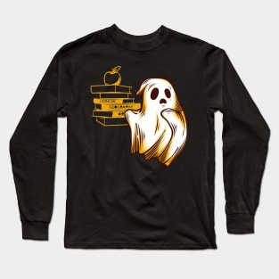 Read more books Cute horror Ghosts Read more boooooks Halloween Long Sleeve T-Shirt